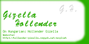 gizella hollender business card